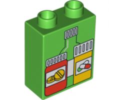 Duplo, Brick 1 x 2 x 2 with Medicine and Pill Bottles Pattern