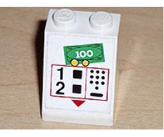 Slope 65 2 x 2 x 2 without Bottom Tube with ATM Money Machine Pattern (Sticker) - Set 6562