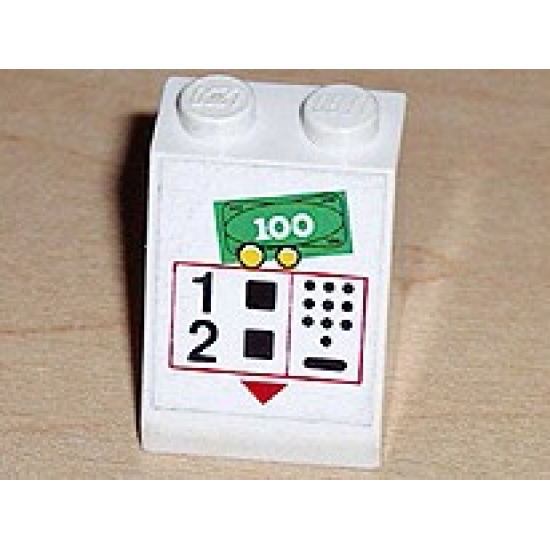 Slope 65 2 x 2 x 2 without Bottom Tube with ATM Money Machine Pattern (Sticker) - Set 6562