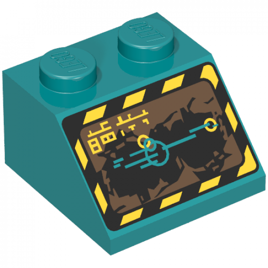 Slope 45 2 x 2 with Rock Raiders Pattern