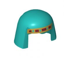 Minifigure, Headgear Nemes with Gold and Dark Red Trim Pattern