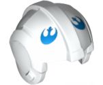 Minifigure, Headgear Helmet SW Rebel Pilot with Blue Rebel Logo Pattern