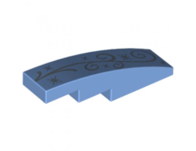 Slope, Curved 4 x 1 with Ornamental Starburst Pattern