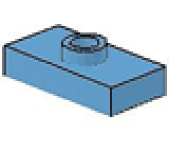 Plate, Modified 1 x 2 with 1 Stud, Jumper (Undetermined Bottom Type)