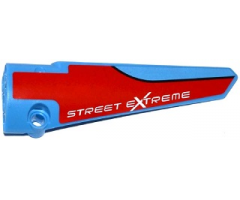 Technic, Panel Fairing # 6 Long Smooth, Side B with 'STREET EXTREME' on Red Background Pattern (Sticker) - Set 42036