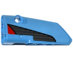 Technic, Panel Fairing # 3 Small Smooth Long, Side A with Red Triangle and Carbon Fiber Pattern (Sticker) - Set 42036