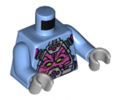 Torso Robot with Kraang and Control Harness Pattern / Medium Blue Arms / Light Bluish Gray Hands