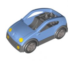 Duplo, Vehicle Car Coupe with Dark Bluish Gray Base, Headlights