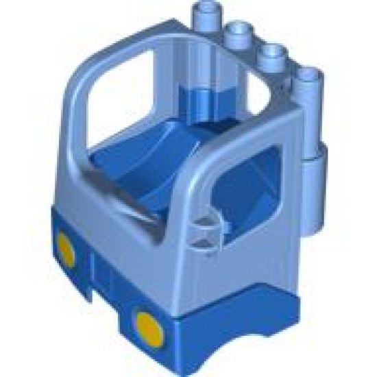 Duplo, Vehicle Cabin Truck Semi-Tractor Cab with Blue Base