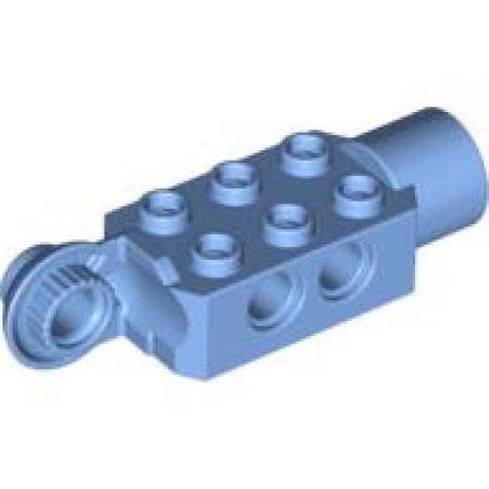 Technic, Brick Modified 2 x 3 with Pin Holes, Rotation Joint Ball Half (Vertical Side), Rotation Joint Socket
