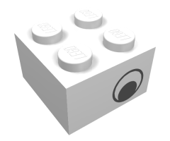 Brick 2 x 2 with Eye without White Pattern on Two Sides, Offset