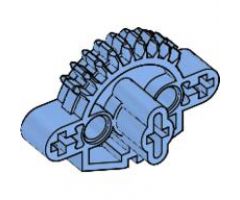 Bionicle Matoran Torso, Gear 9 Tooth with 3 Axle Holes and 2 Pin Holes