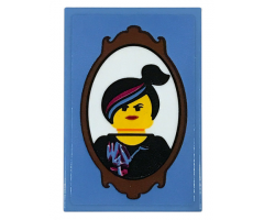 Tile 2 x 3 with Framed Lucy Picture Pattern (Sticker) - Set 70831