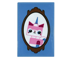 Tile 2 x 3 with Framed Unikitty Picture Pattern (Sticker) - Set 70831