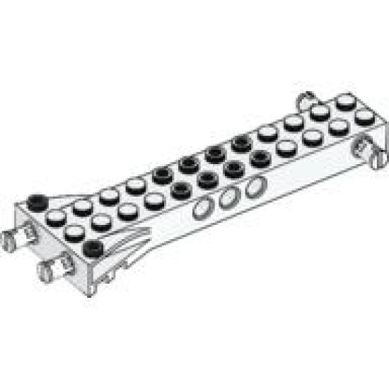 Brick, Modified 2 x 12 with 2 Side Pins and 2 End Pins, Technic Holes, and 4W Flared End