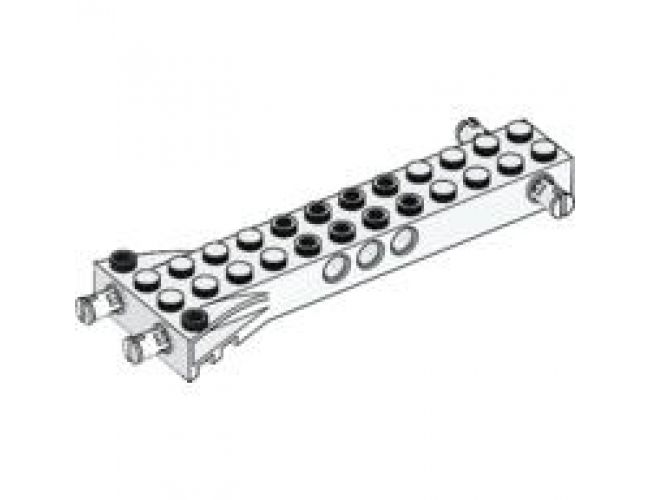 Brick, Modified 2 x 12 with 2 Side Pins and 2 End Pins, Technic Holes, and 4W Flared End