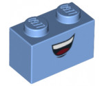Brick 1 x 2 with Open Mouth Smile Pattern (Guido)