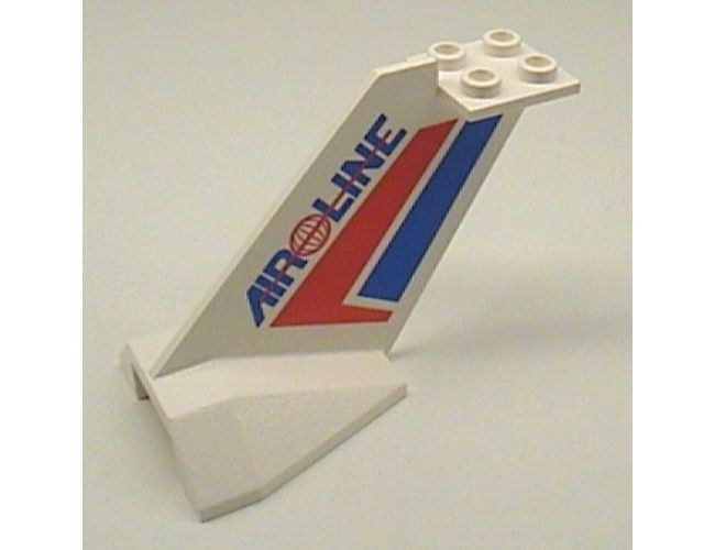Tail Wedge with Air Line with Red Globe Logo and Red/Blue Stripes Pattern