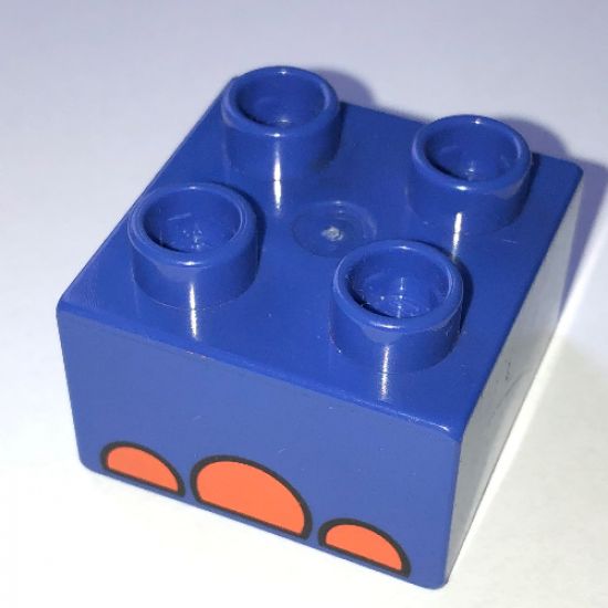 Duplo, Brick 2 x 2 with Elephant Foot Pattern