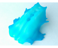 Bionicle Head, Barraki Carapar with Marbled Trans-Light Blue Pattern