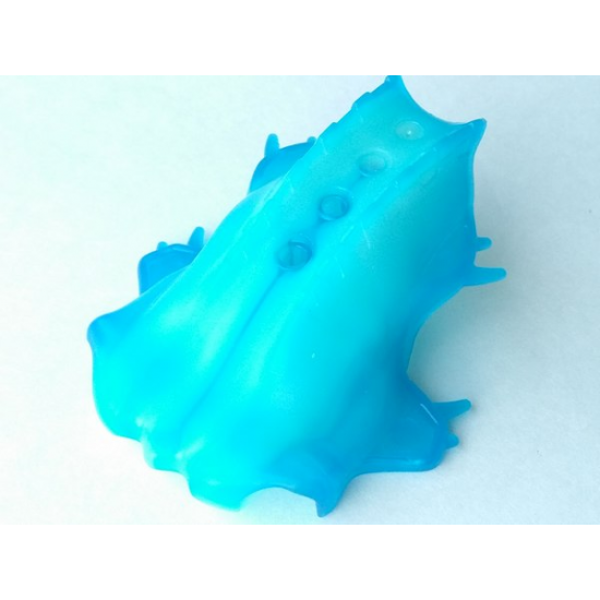 Bionicle Head, Barraki Carapar with Marbled Trans-Light Blue Pattern