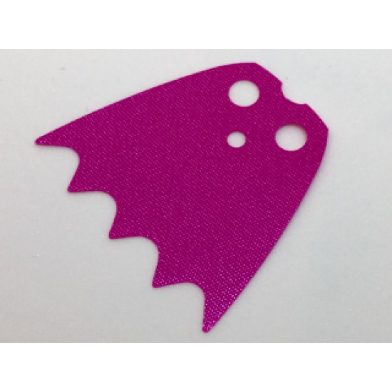 Minifigure, Body Wear Cape Cloth, Scalloped 5 Points (Batman) - Shiny Satin Fabric