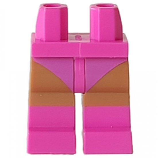 Hips and Medium Nougat Legs with Dark Pink Swimsuit and Boots Pattern