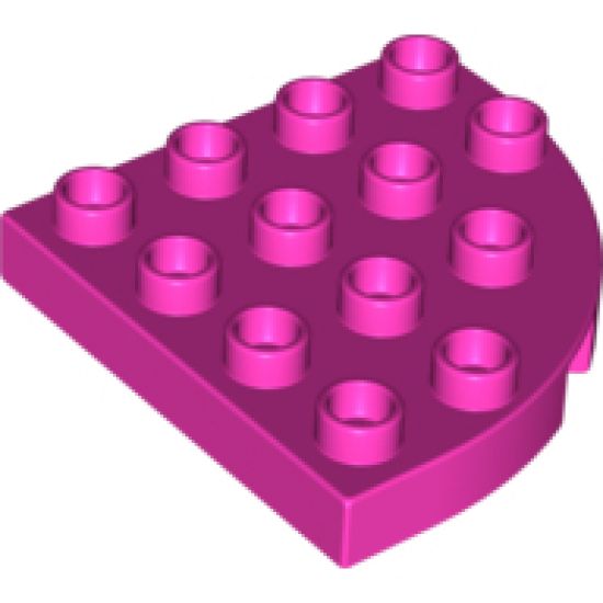 Duplo, Plate Round Corner 4 x 4