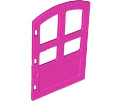 Duplo, Building Door / Window Pane 1 x 4 x 4 with Four Panes and Curved Top