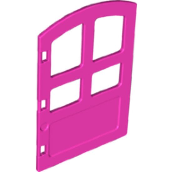 Duplo, Building Door / Window Pane 1 x 4 x 4 with Four Panes and Curved Top