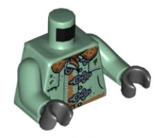 Torso Raincoat and Buckles Pattern / Sand Green Arms / Black Hands