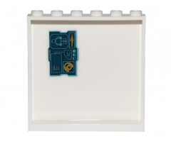 Panel 1 x 6 x 5 with Monitors and Minifigure Pattern (Sticker) - Set 70830