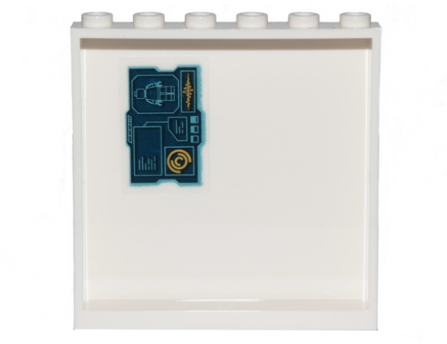 Panel 1 x 6 x 5 with Monitors and Minifigure Pattern (Sticker) - Set 70830