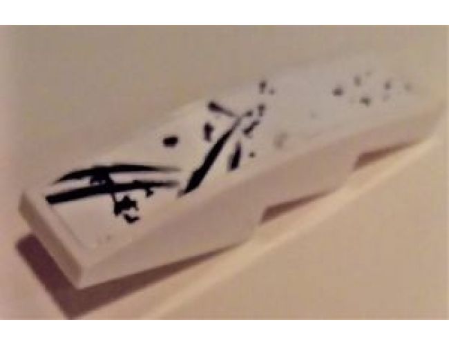 Slope, Curved 4 x 1 with 4 Large Scratches Pattern 3 (Sticker) - Set 70009