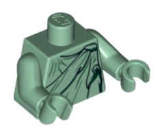 Torso Female Black and Dark Green Robe Pattern (Lady Liberty) / Sand Green Arms / Sand Green Hands