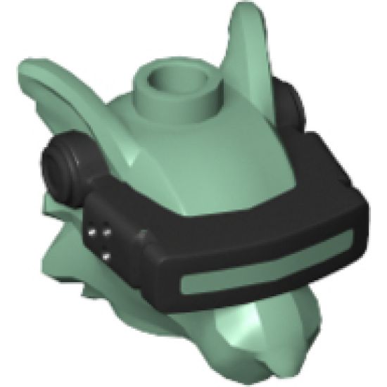 Minifigure, Head, Modified Alien Rat with Black VR Visor Pattern