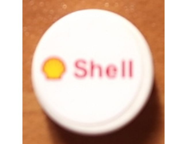 Tile, Round 2 x 2 with Shell Logo Pattern (Sticker) - Set 8144