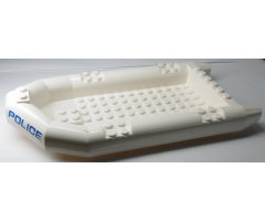 Boat Rubber Raft, Large with 'POLICE' Pattern on Both Sides (Stickers) - Set 60045