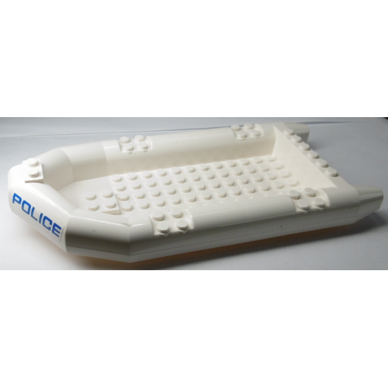 Boat Rubber Raft, Large with 'POLICE' Pattern on Both Sides (Stickers) - Set 60045