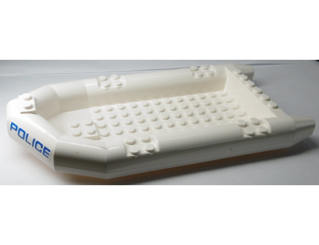 Boat Rubber Raft, Large with 'POLICE' Pattern on Both Sides (Stickers) - Set 60045