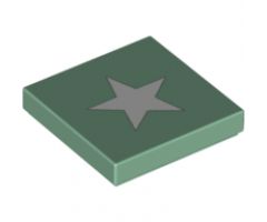 Tile 2 x 2 with White Star Pattern