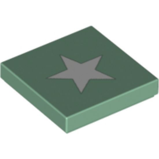 Tile 2 x 2 with White Star Pattern
