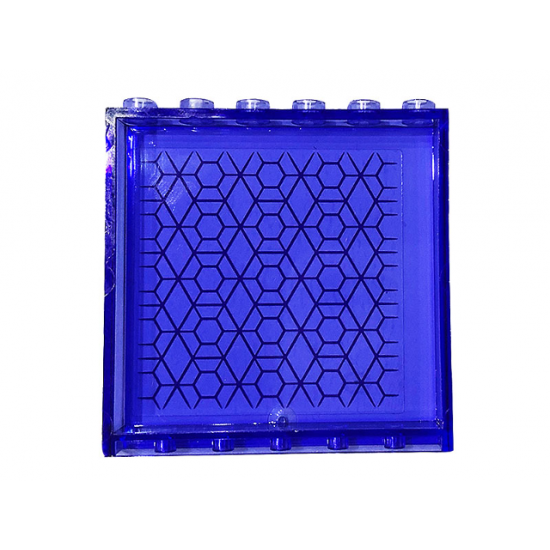 Panel 1 x 6 x 5 with Hexagons and Diamonds Pattern (Sticker) - Set 76103