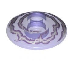Dish 2 x 2 Inverted (Radar) with Lavender and White Electricity Pattern