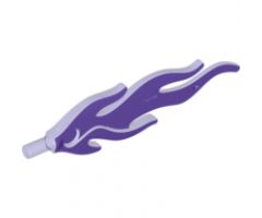 Energy Effect Wave Rounded Large (Flame) with Marbled Dark Purple Pattern