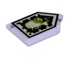 Tile, Modified 2 x 3 Pentagonal with Nexo Forbidden Power Shield Pattern - Devastating Decay