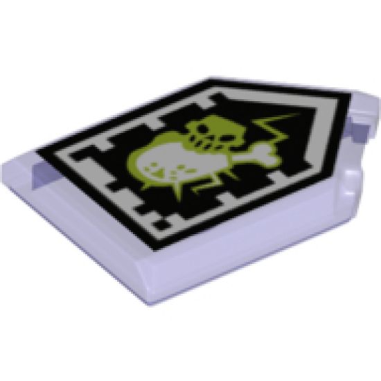 Tile, Modified 2 x 3 Pentagonal with Nexo Forbidden Power Shield Pattern - Devastating Decay