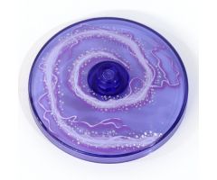 Dish 4 x 4 Inverted (Radar) with Solid Stud with White Electrical Spiral Pattern
