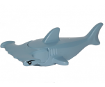 Hammerhead Shark with Gills with Black Eyes and White Pupils Pattern