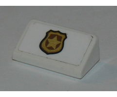 Slope 30 1 x 2 x 2/3 with Police Badge Pattern (Sticker) - Set 60142